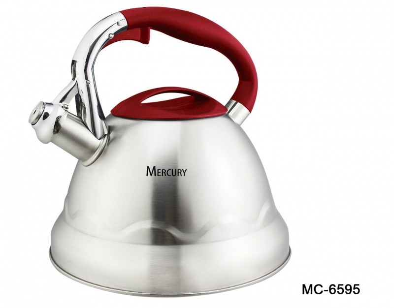 фото Чайник для плиты mercury mc-6595 3,0 л. со свистком