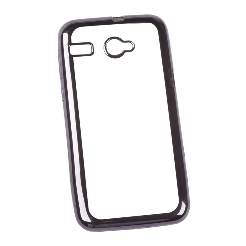

Силиконовый чехол «LP» для Micromax Q346 TPU (прозрачный с черной хром рамкой) европакет