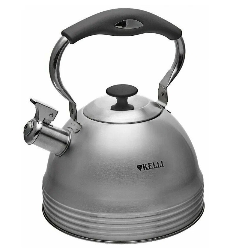 

KL-4323 Чайник металлический на газ 3л Kelli черный