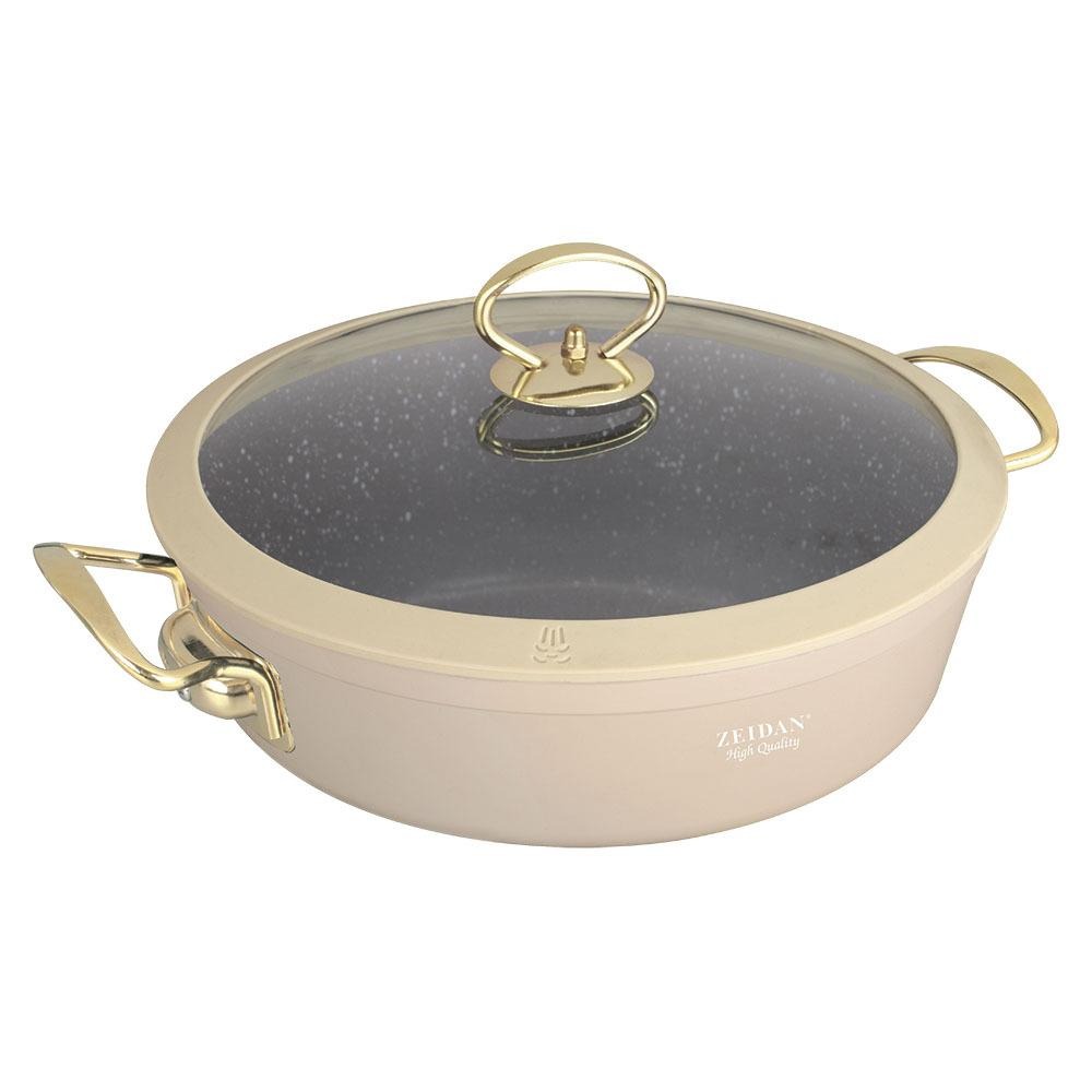 

Жаровня Zeidan Z-501019 Latte (GRANITE-PFLUON) объем 4,6 л.диам.28 см
