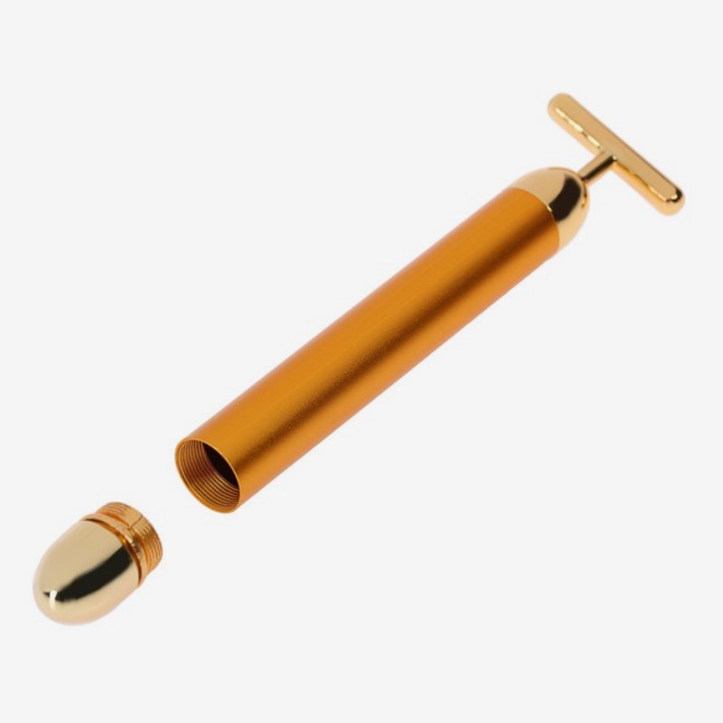 фото Массажёр для лица luazon lem-01, 1хаа (не в комплекте), бархатный мешочек, желтый