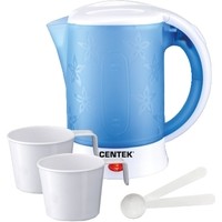 

Чайник дорожный Centek CT-0054 blue,пластиковый, 600мл, 600Вт