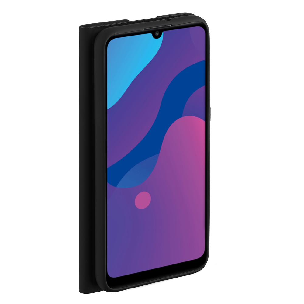 фото Чехол book cover silk pro для honor 9a, черный, deppa 87608
