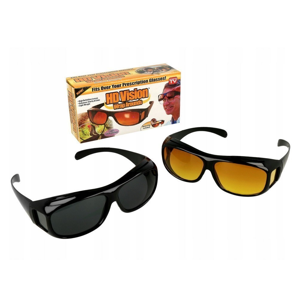 Антибликовые очки HD Vision Wrap Arounds, набор 2 шт