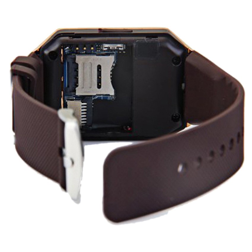 Умные часы Smart Watch DZ09, Золото, Коричневый ремешок