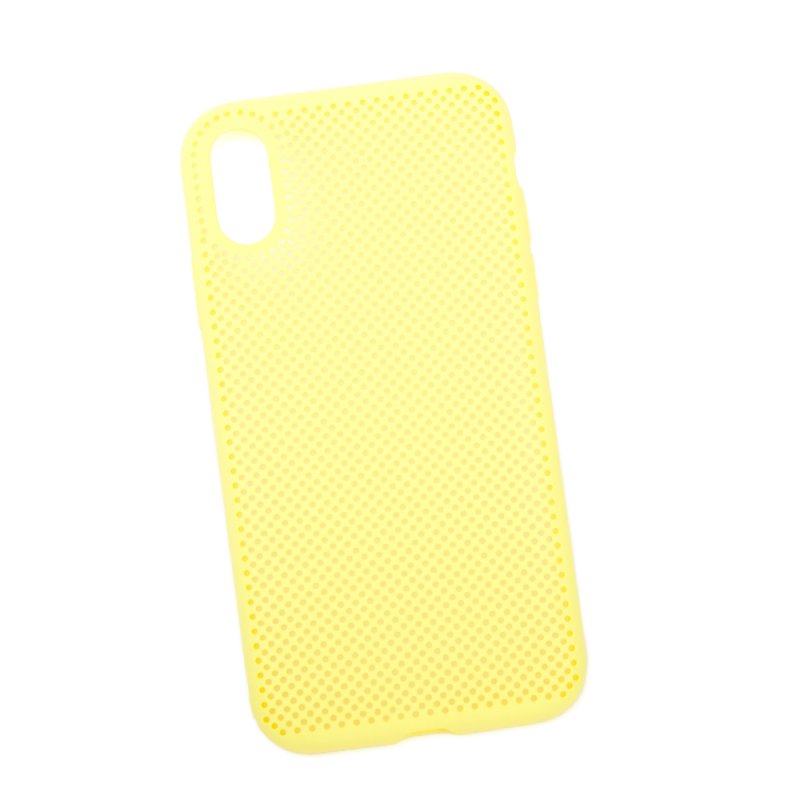 фото Силиконовый чехол «lp» для iphone xr «silicone dot case» (желтый/коробка)