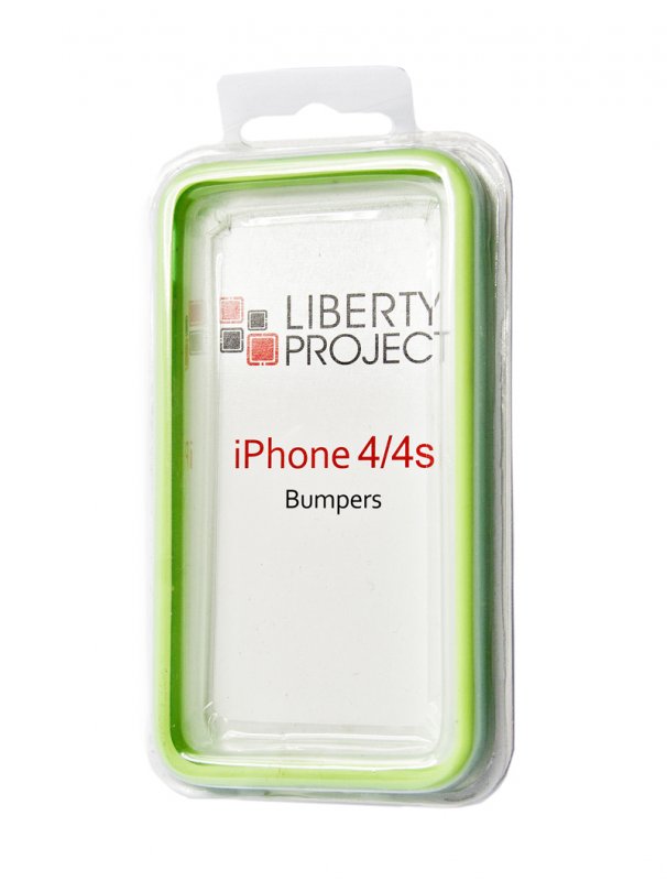 фото Чехол/накладка «lp» bumpers для iphone 4/4s (зеленый) блистер