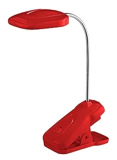 Купить Лампа офисная светодиодная ЭРА NLED-420-1.5W-R, 1.5 Вт, цвет арматуры: серебристый, цвет плафона/абажура: красный