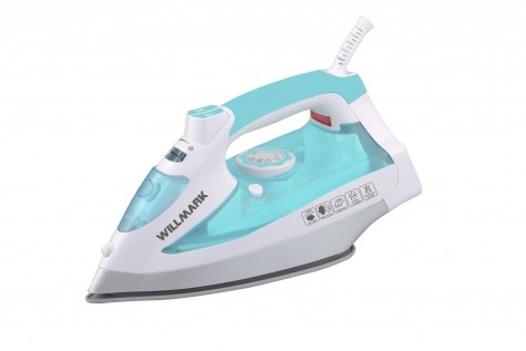 Купить Утюг WILLMARK SI-2228C (2200Вт, керам. подошва, 380 мл., анти-накипь, шнур 1,8 м, голубой )
