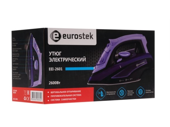 фото Утюг eurostek eei-2601, синий/черный