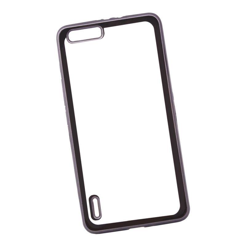 

Силиконовый чехол «LP» для Huawei Honor 6 Plus TPU (прозрачный с черной хром рамкой) европакет
