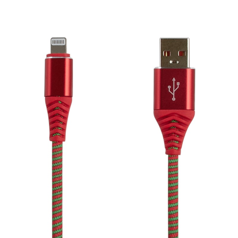 

USB кабель «LP» для Apple Lightning 8-pin «Носки» (красный/блистер)