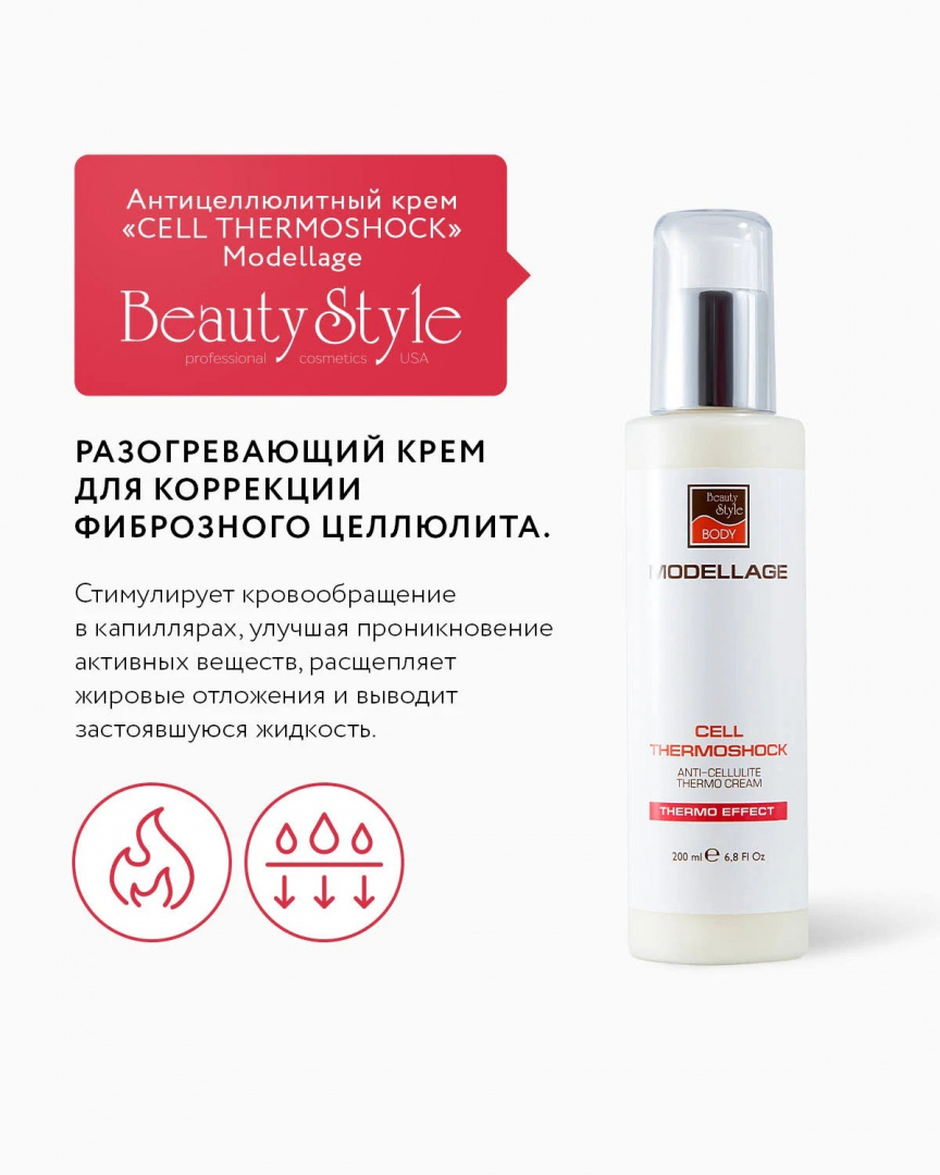 Beauty Style крем Cell ThermoShock с термоэффектом 200 мл от MELEON