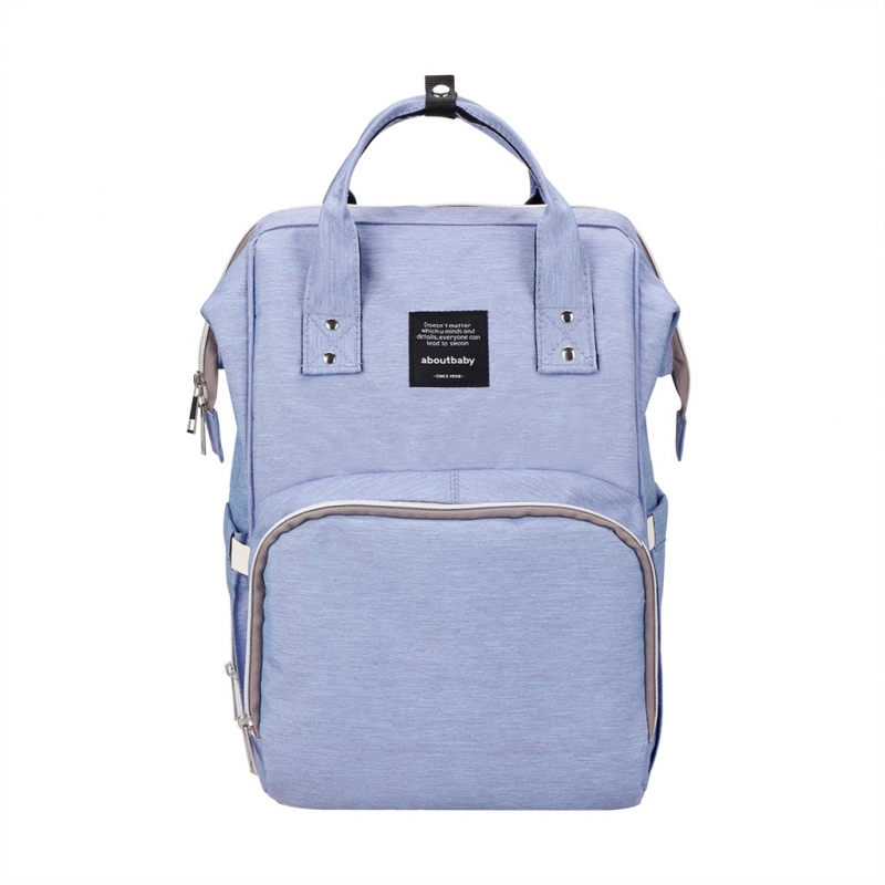 Сумка-рюкзак для мамы Baby Mo с USB, цвет в ассортименте, голубой