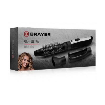 

Фен щетка Brayer BR3130, 800 Вт, 2 щетки, концентратор, 2 скорости, холодный воздух, шнур 1,8 м