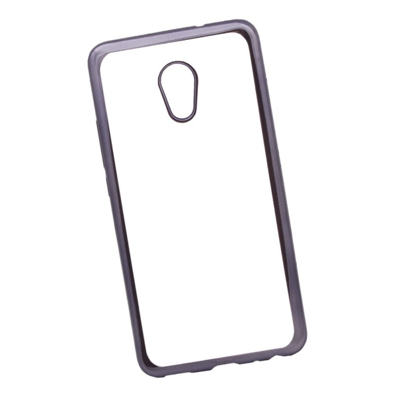 

Силиконовый чехол «LP» для Meizu Pro 6 Plus TPU (прозрачный с черной хром рамкой) европакет