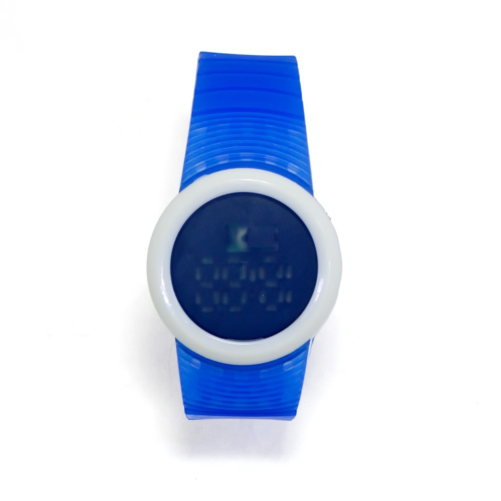 фото Ультратонкие силиконовые led часы nexer g1218, синий