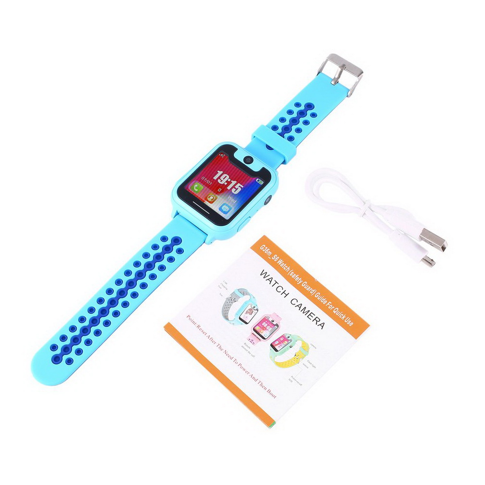 Детские GPS часы Smart Baby Watch S6, цвет в ассортименте, Синий