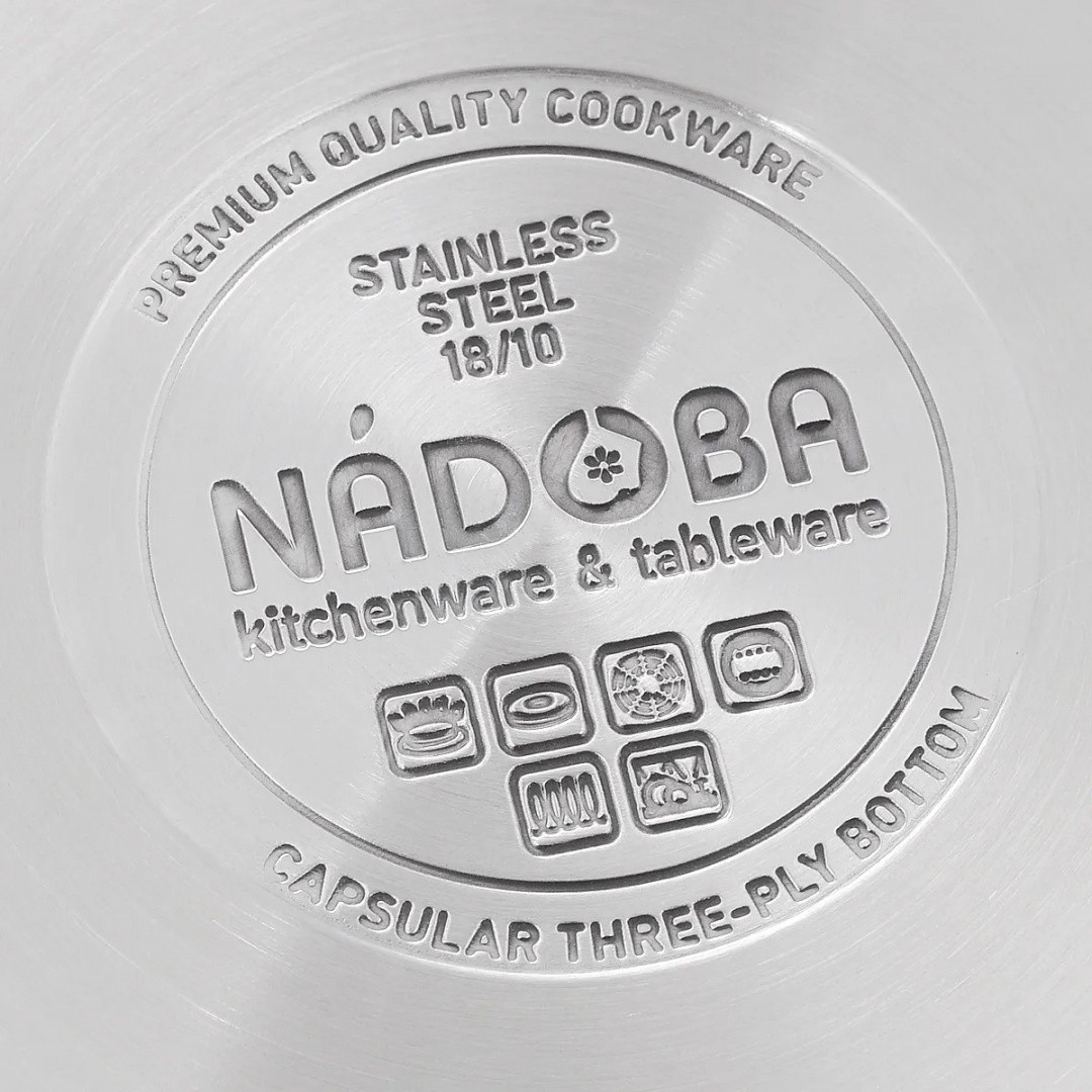 Купить  посуды Nadoba Olina 726418 6 пр. серебристый/черный | Мелеон