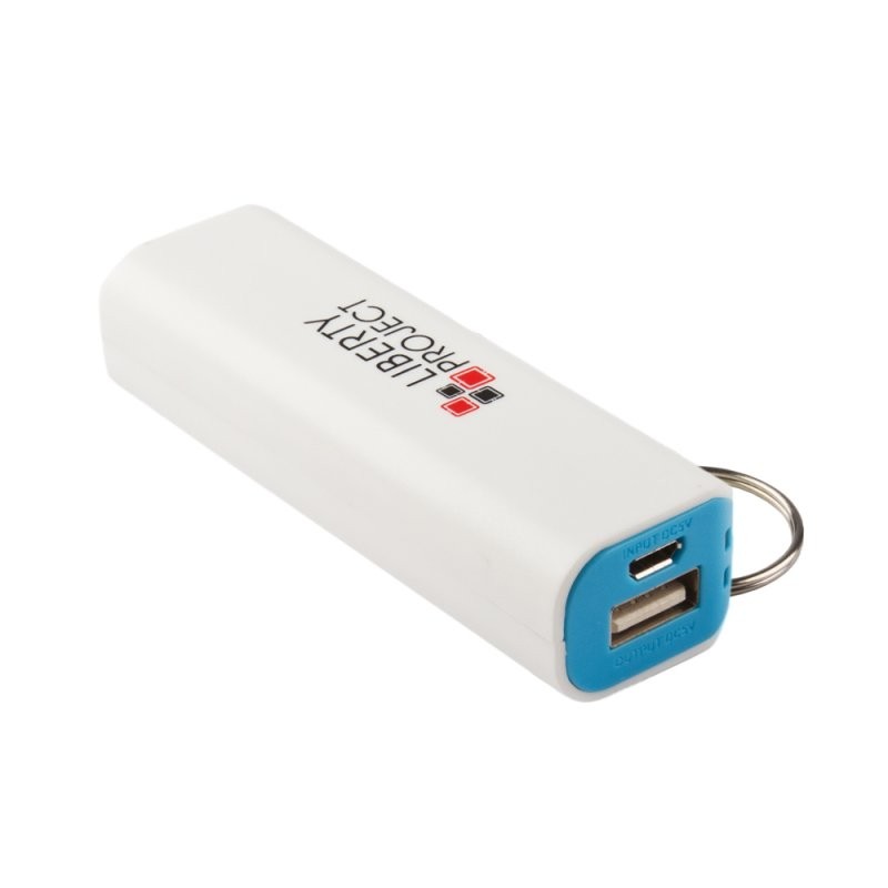 

Внешний АКБ «LP» 2600 мАч Li-ion USB выход 1А (белый с синим/коробка)