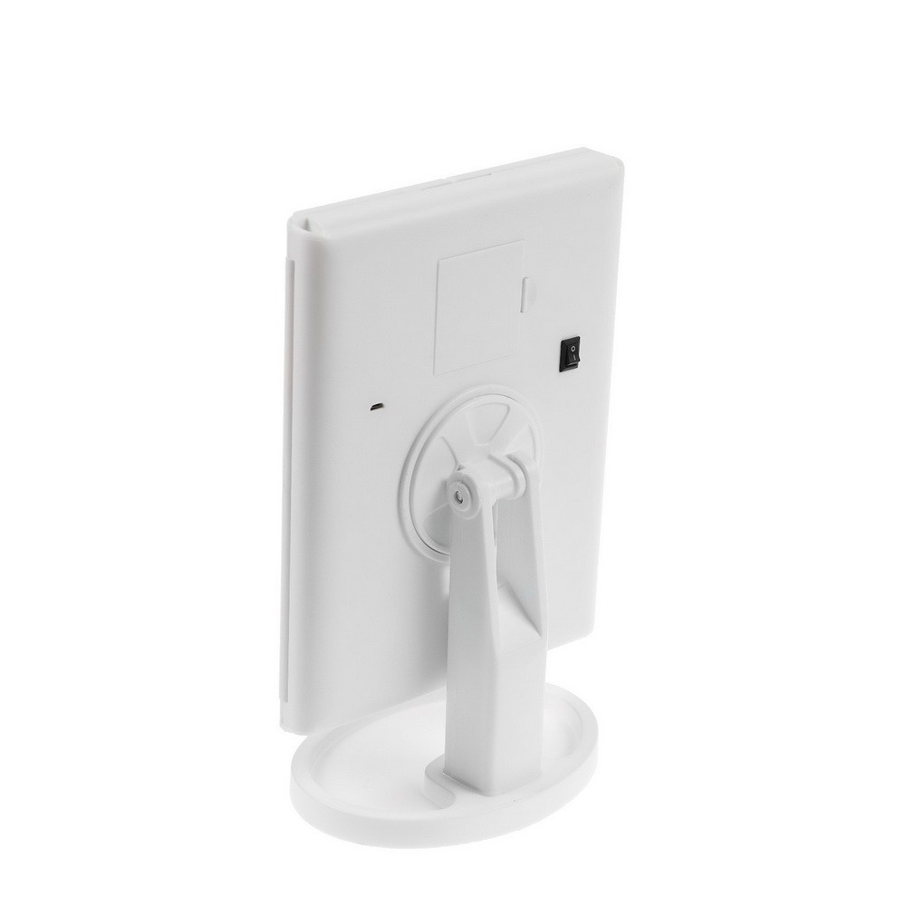 фото Зеркало с подсветкой luazon usb, 22 диода, сенсорная кнопка, белое