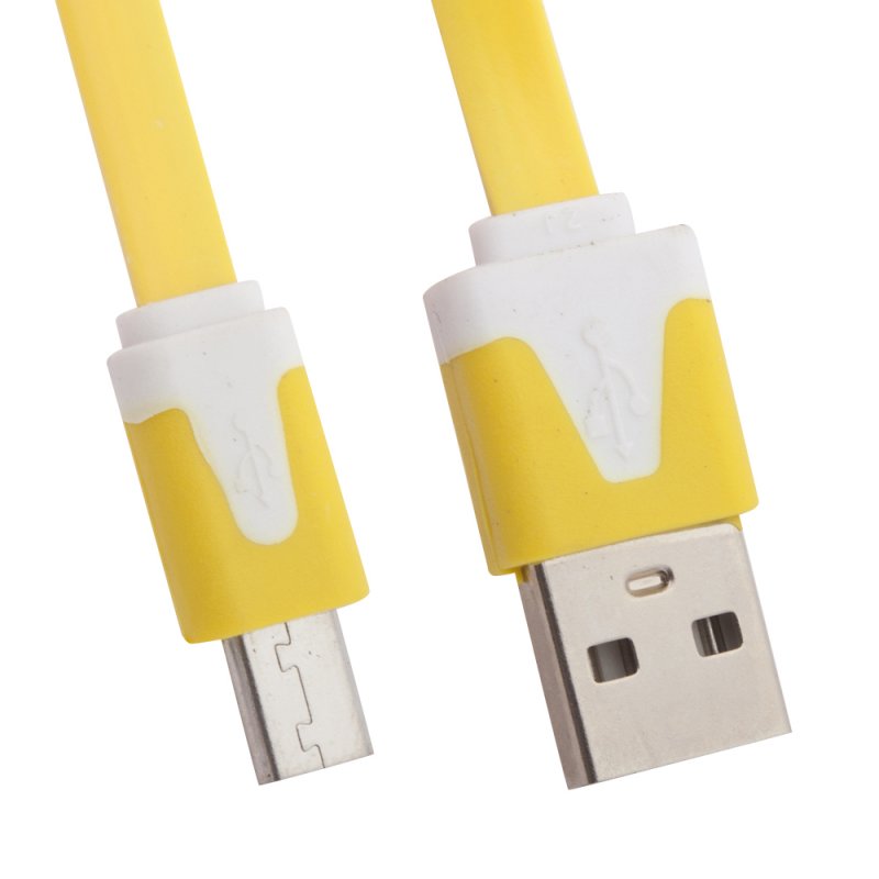 

USB кабель «LP» Micro USB плоский узкий (желтый/европакет)