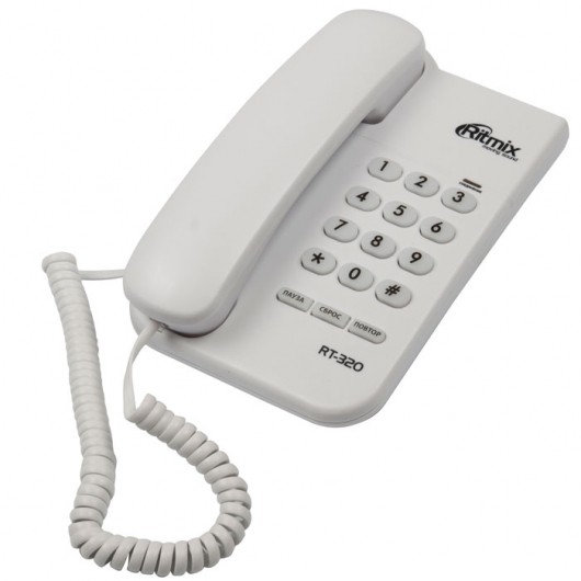 

Телефон проводной RITMIX RT-320 white