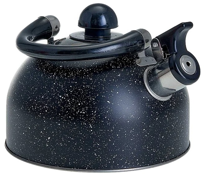 фото Webber чайник со свистком be-0539, 2.5 л, черный мрамор