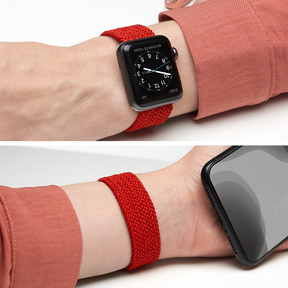 Ремешок Band Mono для Apple Watch 42/44 mm, нейлоновый, красный, Deppa