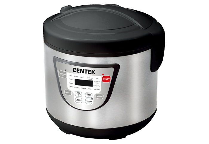 

Мультиварка Centek CT-1496 (черный, сталь) 900Вт, 5.0л, 14 программ + Мультишеф