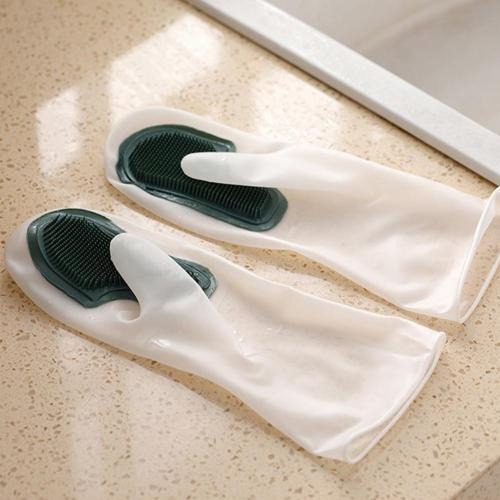 фото Волшебные силиконовые перчатки для мытья посуды 2 шт.