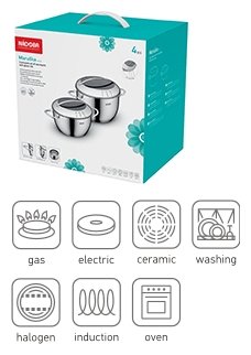 фото Набор кастрюль nadoba maruska 726617 4 пр. серебристый