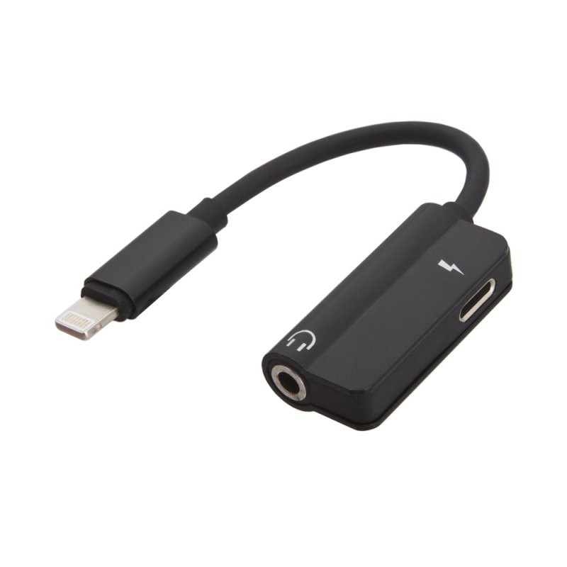 

Аудиокабель переходник «LP» для Apple Lightning 8-pin на 3,5 мм. + зарядка (черный/европакет)