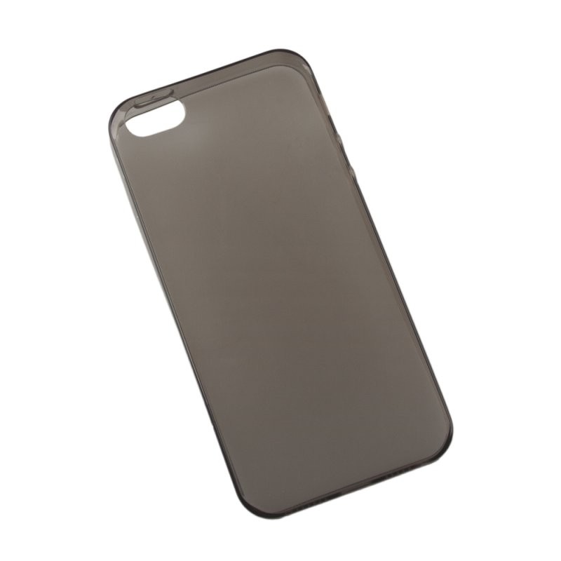 

Силиконовый чехол «LP» для iPhone 5/5s/SE ультратонкий (прозрачный/черный, европакет)