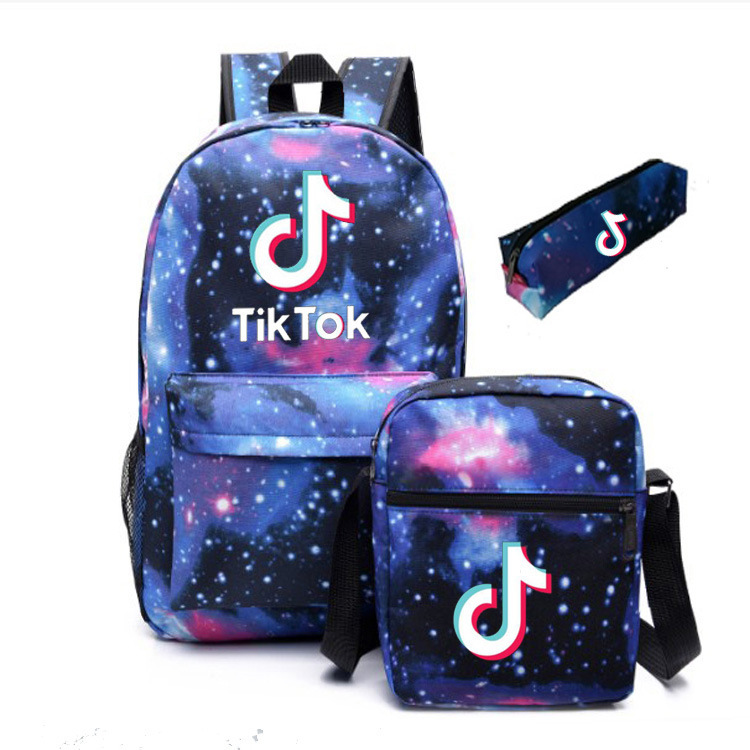 

Школьный набор сумка, рюкзак и пенал - Tik Tok, млечный путь