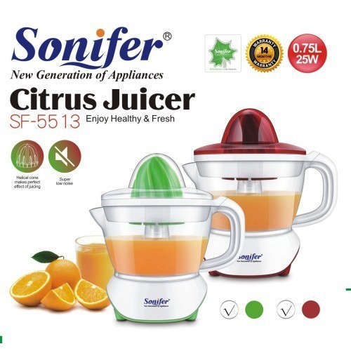 

Соковыжималка для цитрусовых Sonifer SF-5513, объем, 0,75 л