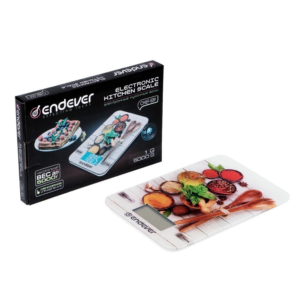 

Весы кухонные Endever Chief-509, ЖК дисплей