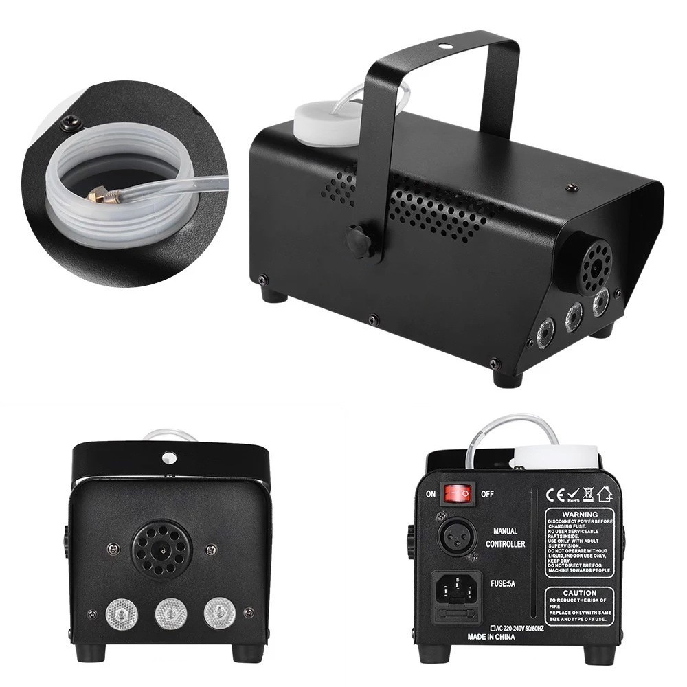 Дым-машина 400 Вт, 3 LED, RGB, 220 В, пульт на проводе 3 м Дым-машина 400 Вт, 3 LED, RGB, 220 В, пульт на проводе 3 м