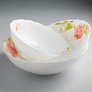Купить Набор салатников TEROPAL 1003B/45-SK, 3 пр. Золотые завитки d=15, 18, 20см (12)