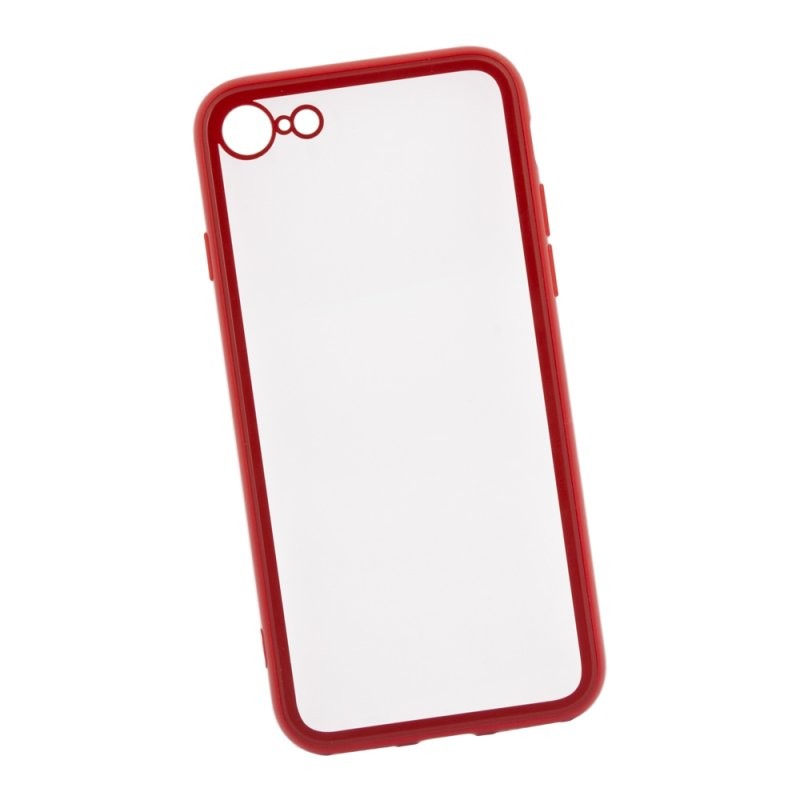 

Защитная крышка «LP» для iPhone SE 2/8/7 «Glass Case» с красной рамкой (прозрачное стекло/коробка)