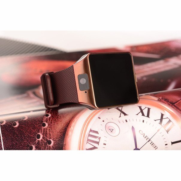 Умные часы Smart Watch DZ09 Золото Коричневый ремешок