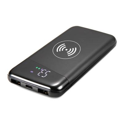 

Беспроводная зарядка для телефона с индикатором заряда 8000 mAh, чёрный