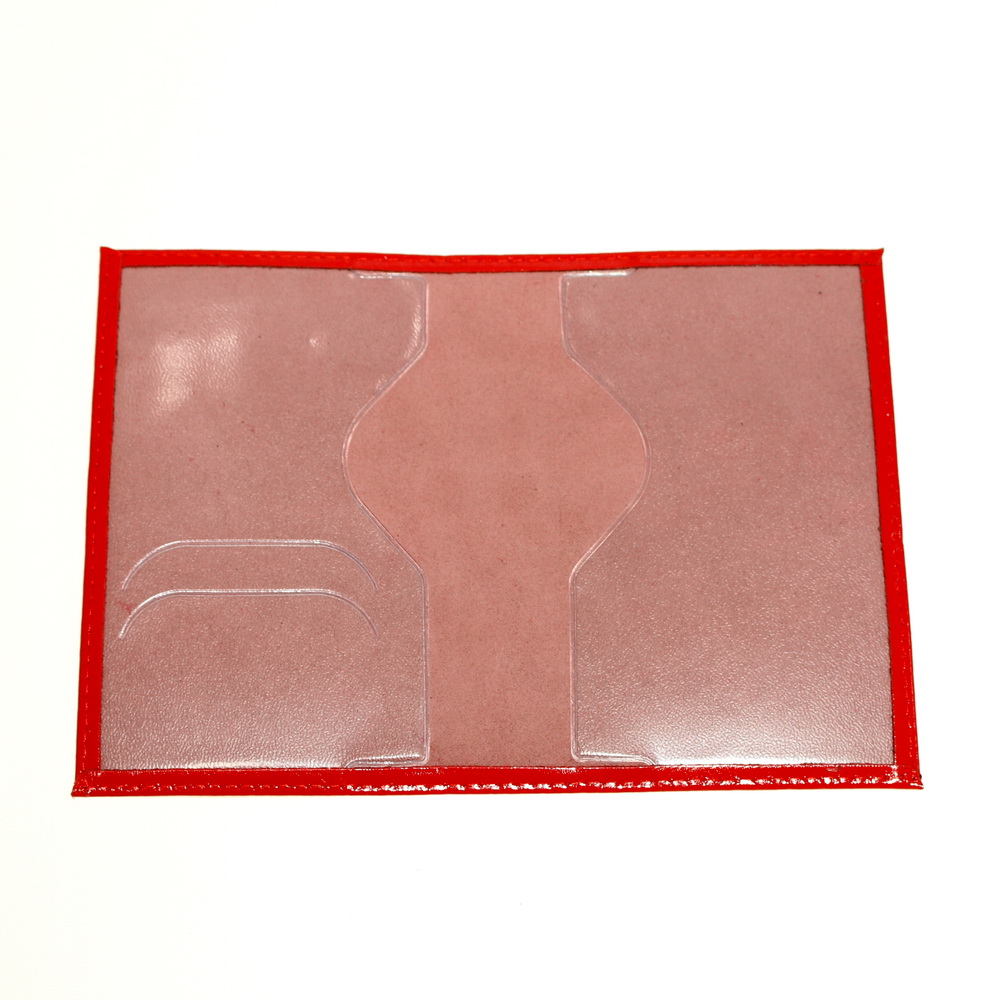 Обложка для паспорта - Герб, тиснение, красный от MELEON