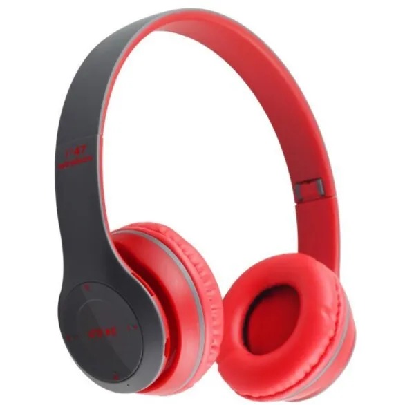 

Беспроводные наушники Bluetooth P47, красные