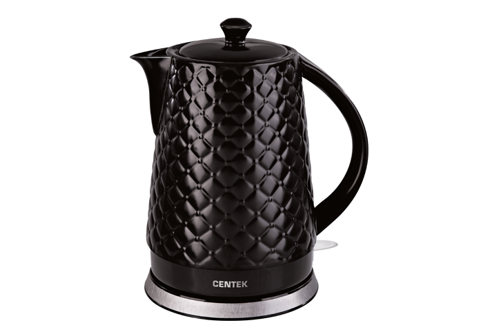 

Чайник электрический Centek CT-0061 Black 2.0л, 2000W, чёрная керамика, рельефный корпус