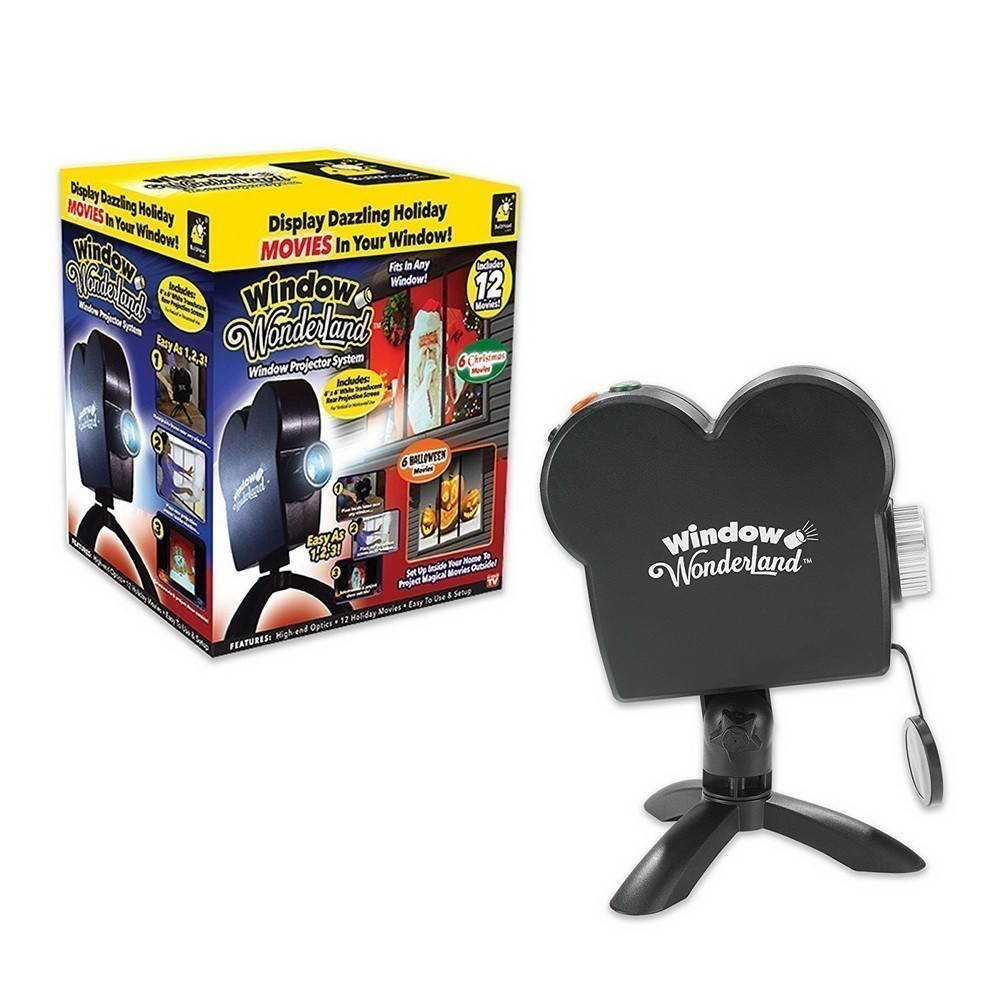 Оконный проектор Star Shower Window Wonderland Projector, 12 мультфильмов