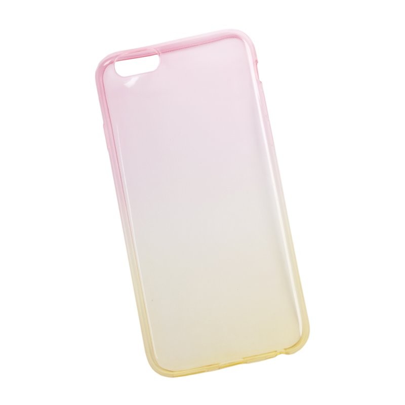 

Силиконовая крышка «LP» для iPhone 6/6s (градиент желтый/розовый) коробка