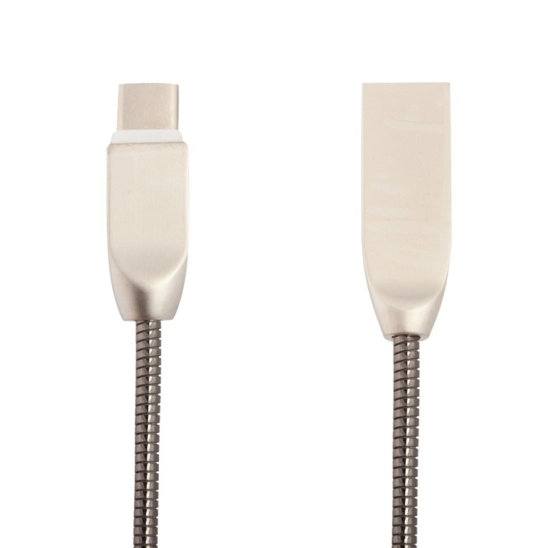 

USB кабель «LP» USB Type-C «Панцирь» в металлической оплетке (черный/коробка)