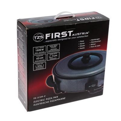 

Электросковорода First FA-5109-2 Black, 42 см, 1500 Вт, 5 реж.температуры, антипригарное покрытие, черный