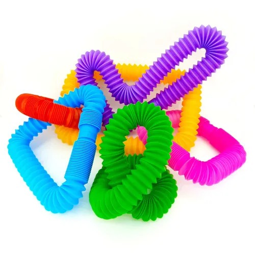 

Игрушка антистресс, трубка гармошка Pop Tubes 20 см, набор из 6 шт.